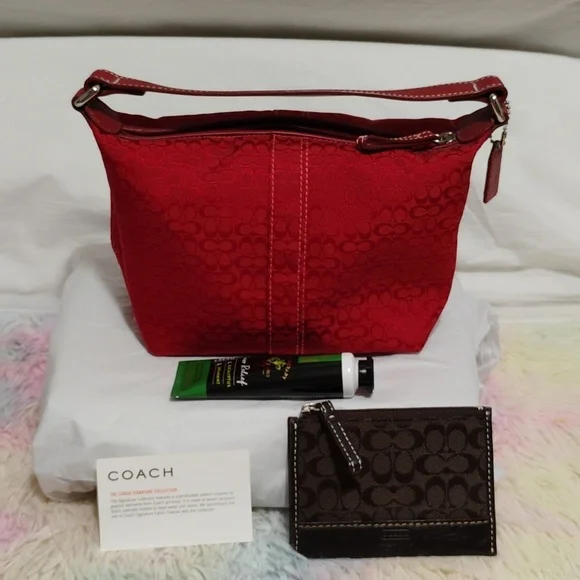FIRM PRICE! Coach Y2K Signature Collection Mini Canvas/Leather Handbag/Wallet - Picture 14 of 16